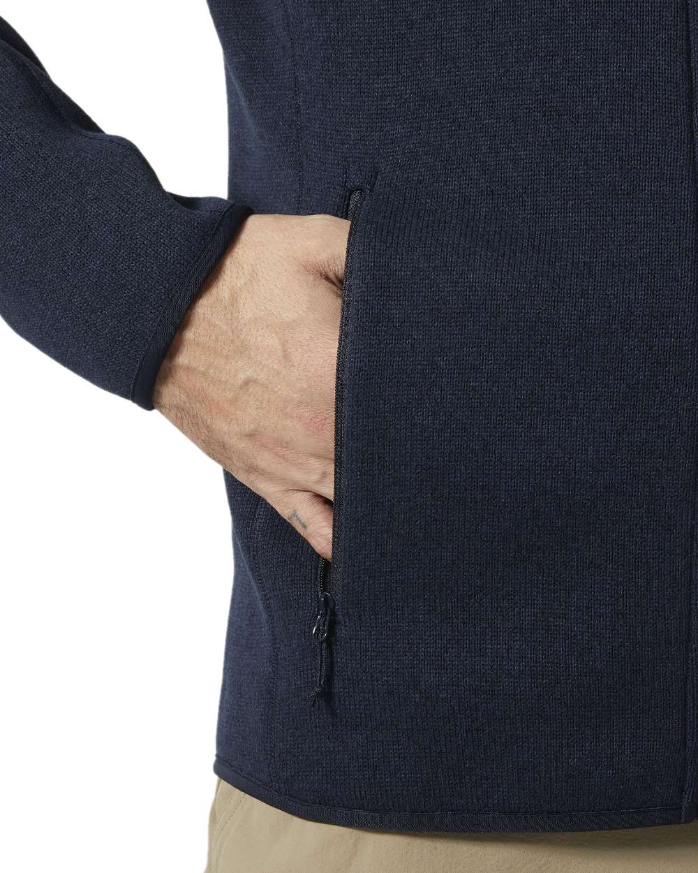 Navy Coloured Helly Hansen Mens Varde Fleece Jacket 2.0 on white background