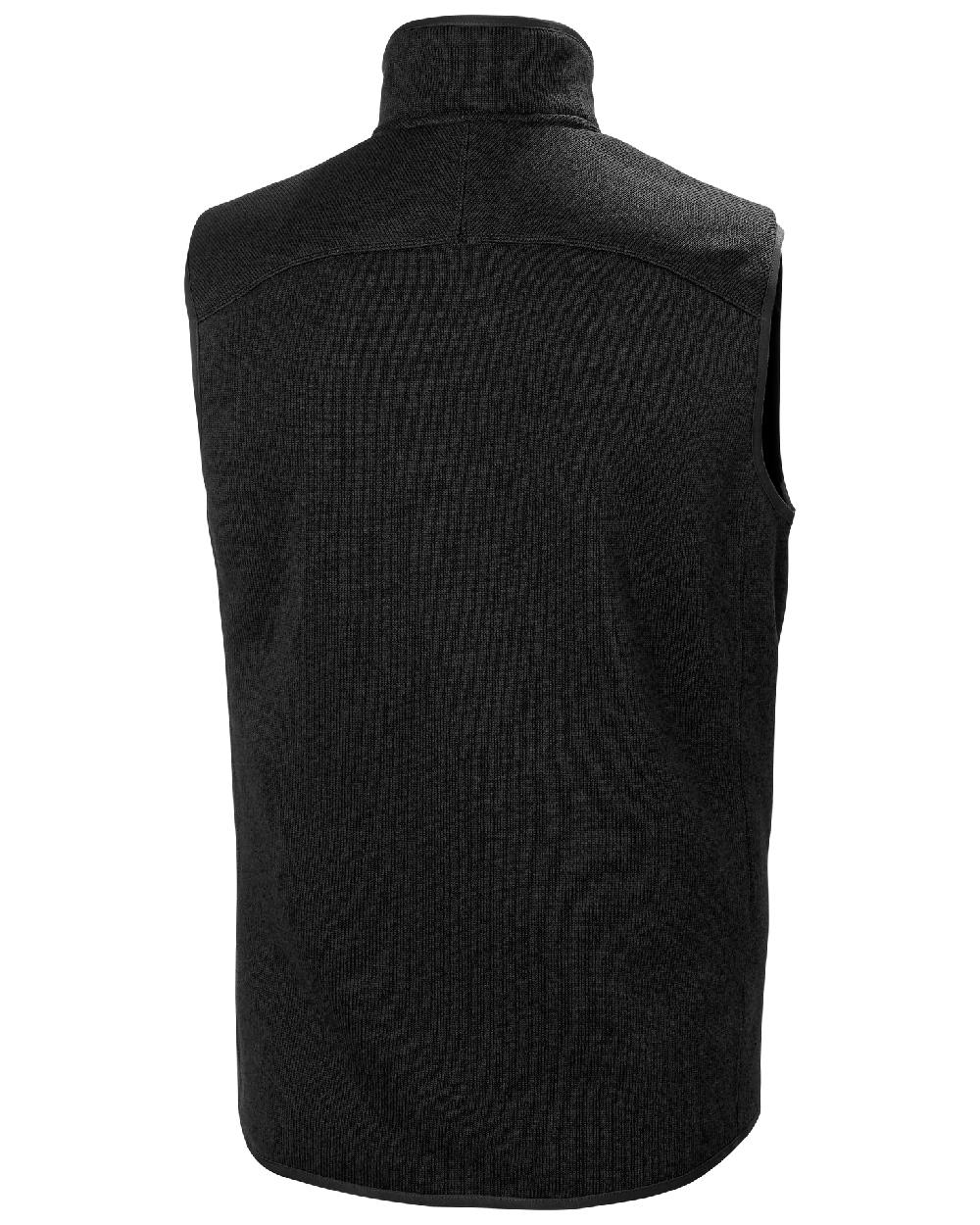 Black Coloured Helly Hansen Mens Varde Fleece Vest 2.0 on white background