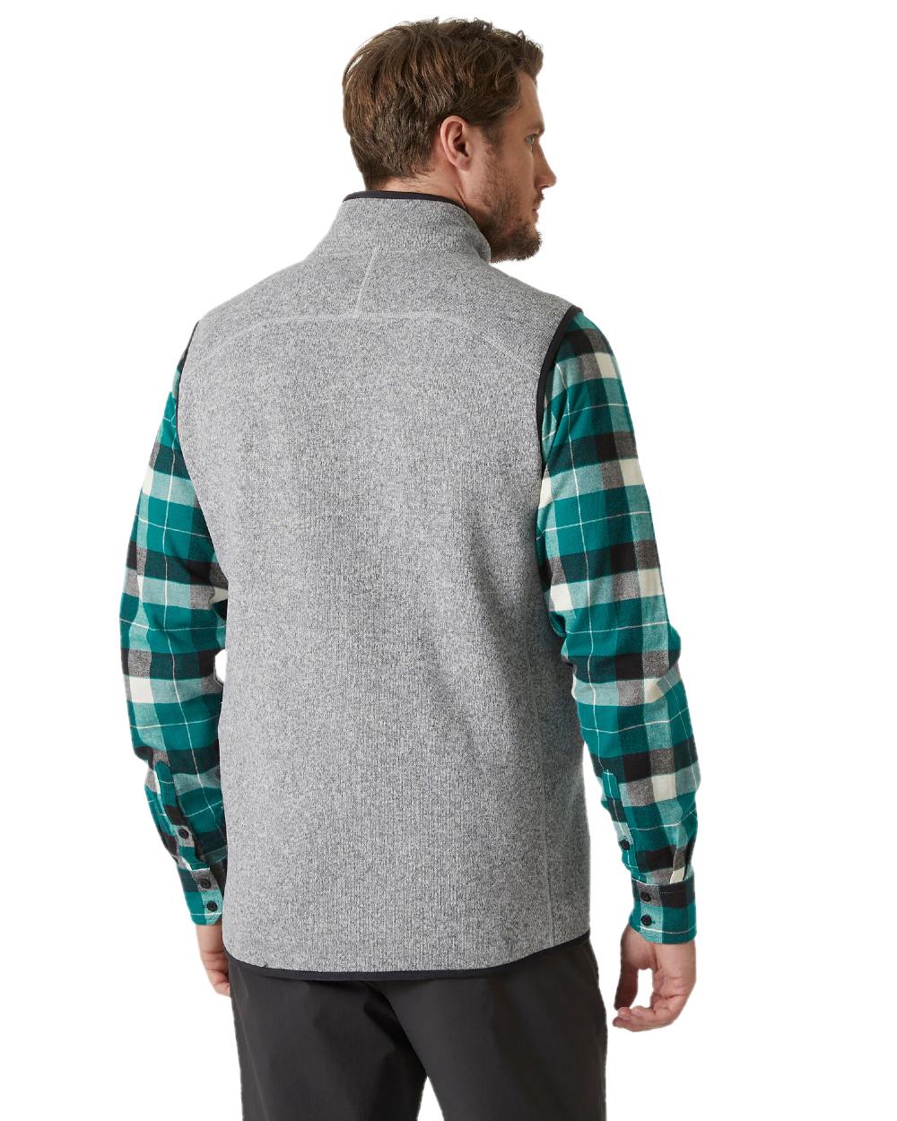 Grey Fog Coloured Helly Hansen Mens Varde Fleece Vest 2.0 on white background