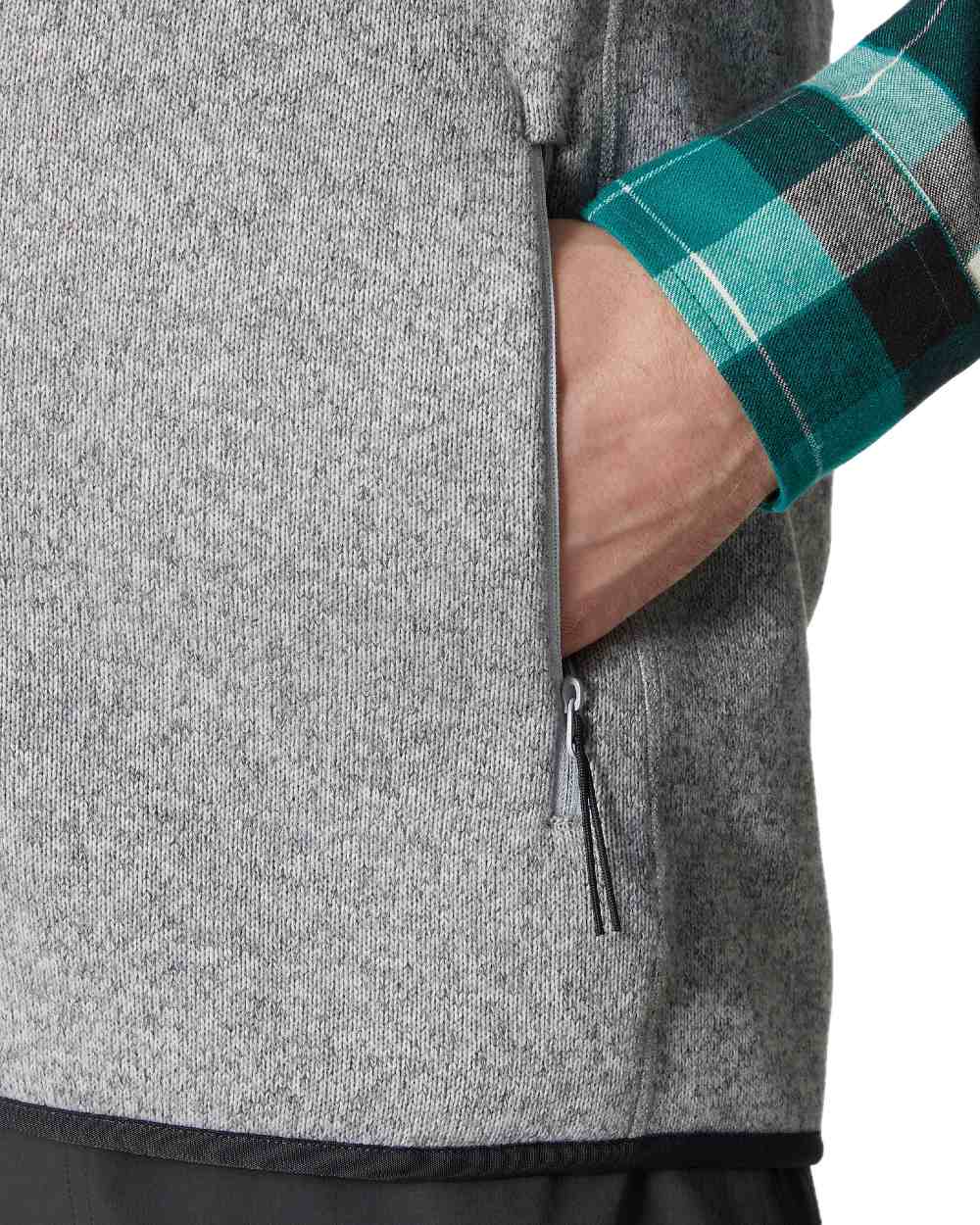 Grey Fog Coloured Helly Hansen Mens Varde Fleece Vest 2.0 on white background