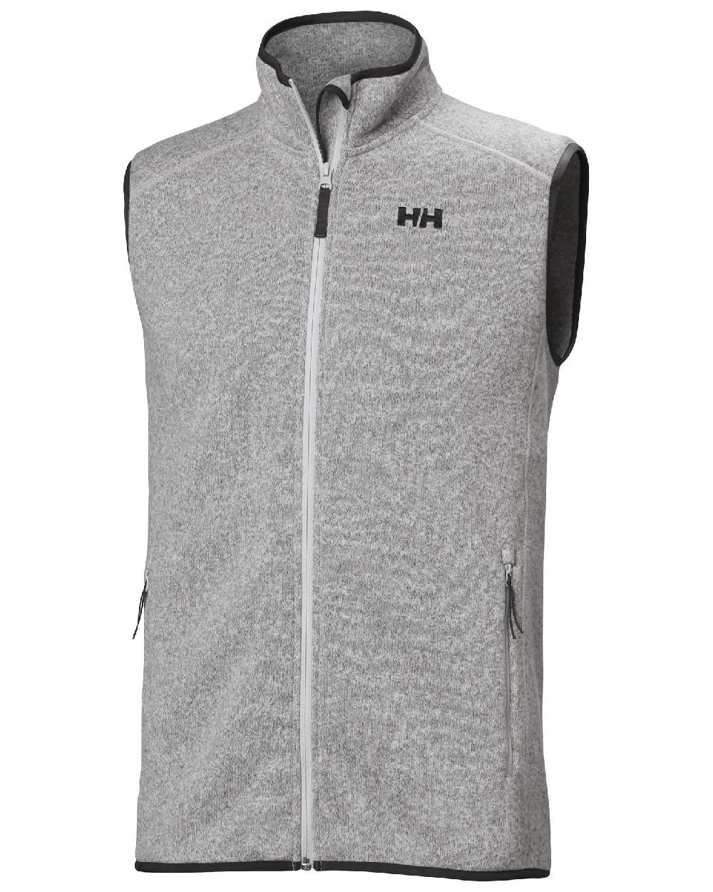 Grey Fog Coloured Helly Hansen Mens Varde Fleece Vest 2.0 on white background