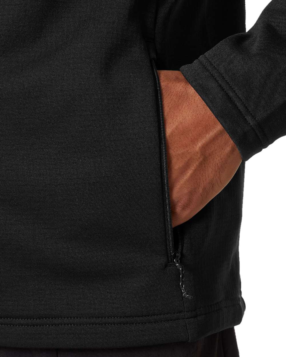 Black Coloured Helly Hansen Mens Versalite Fleece Jacket on white background