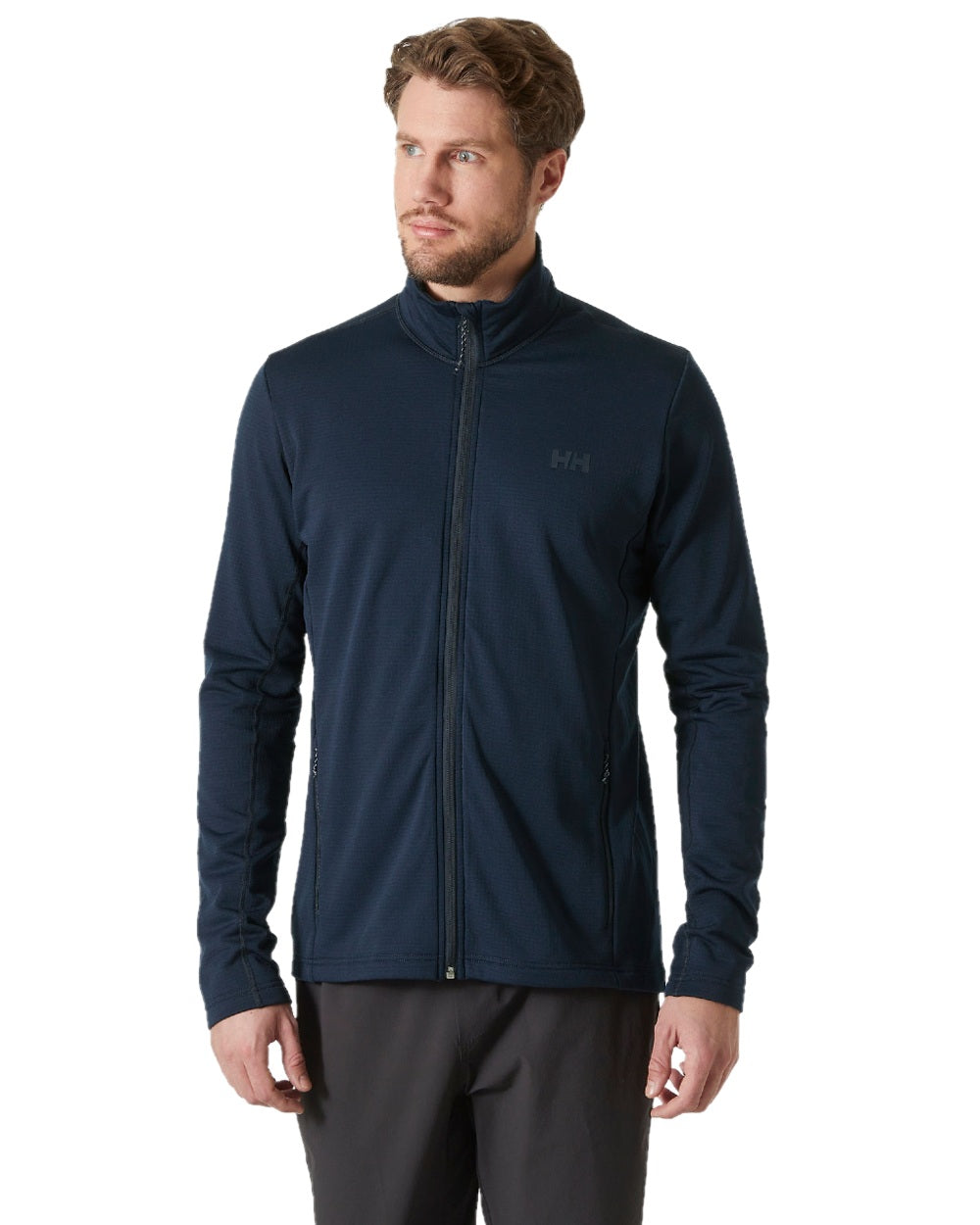 Navy Coloured Helly Hansen Mens Versalite Fleece Jacket on white background
