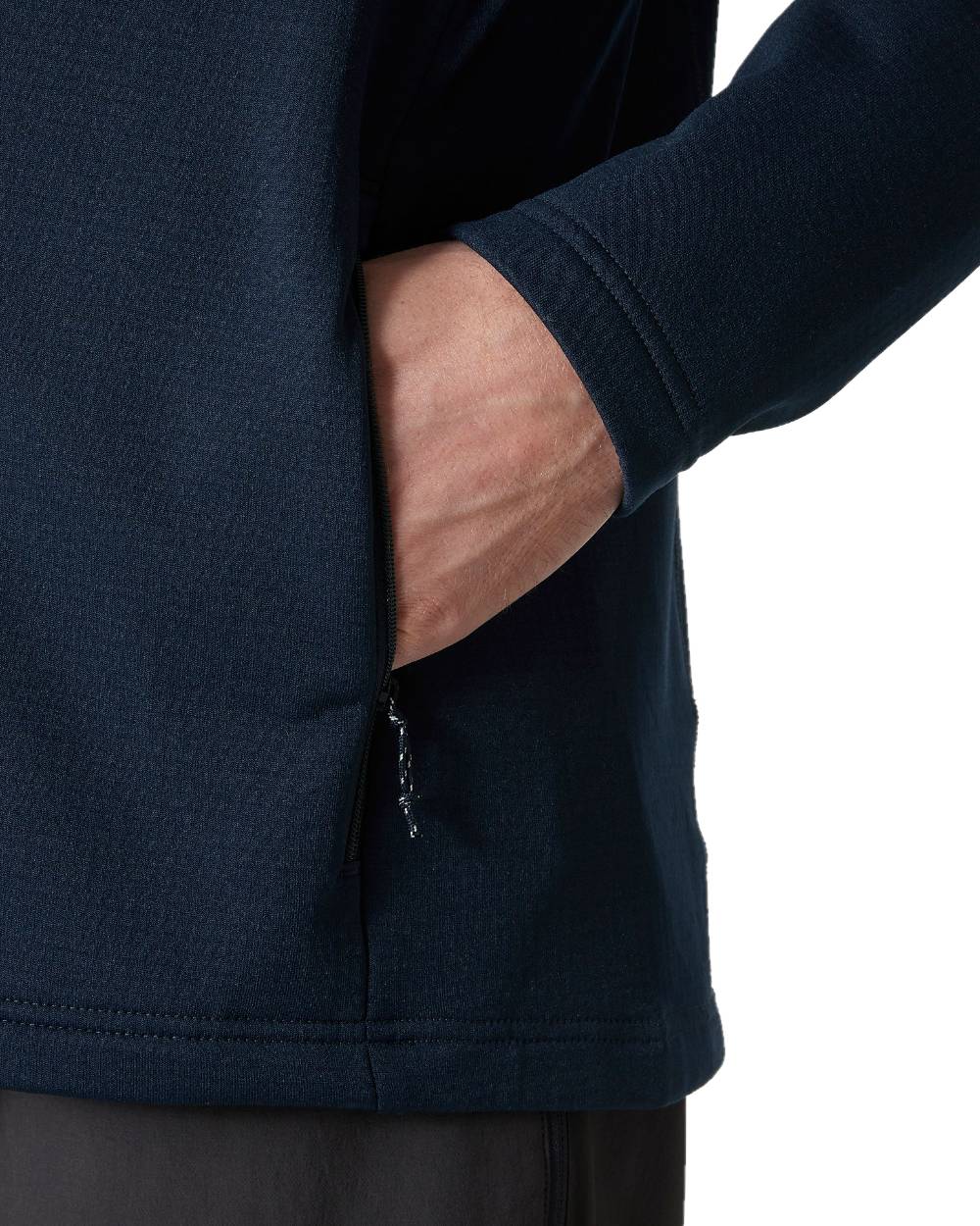 Navy Coloured Helly Hansen Mens Versalite Fleece Jacket on white background