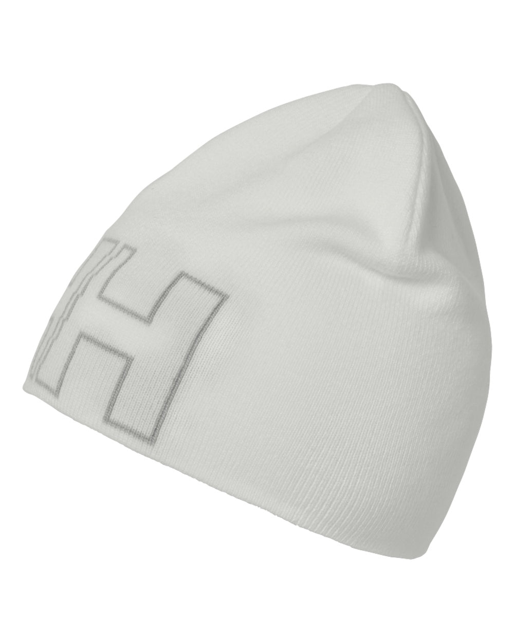 White Coloured Helly Hansen Outline Beanie on white background