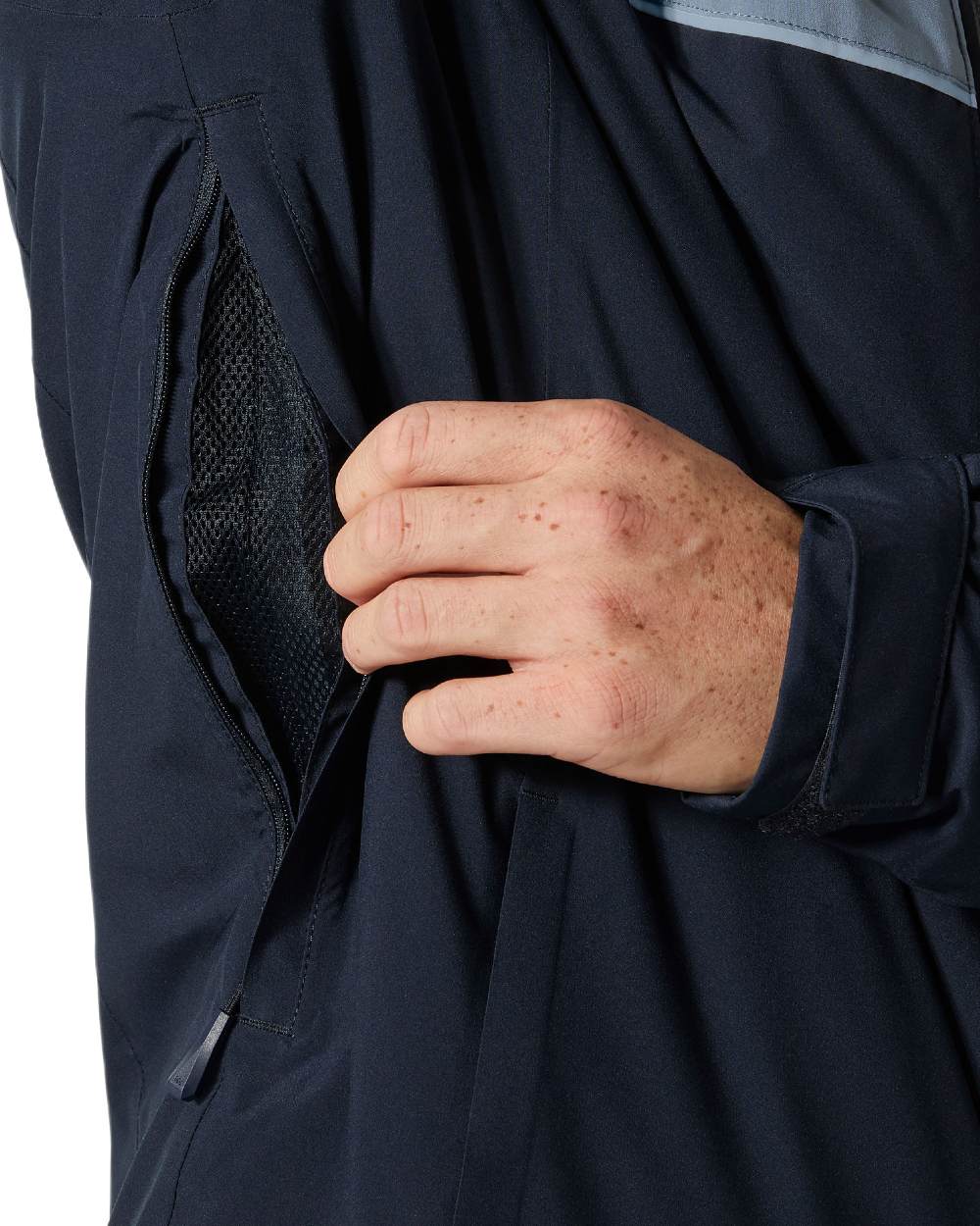Navy Coloured Helly Hansen Panorama 2.0 Insulated Jacket on white background