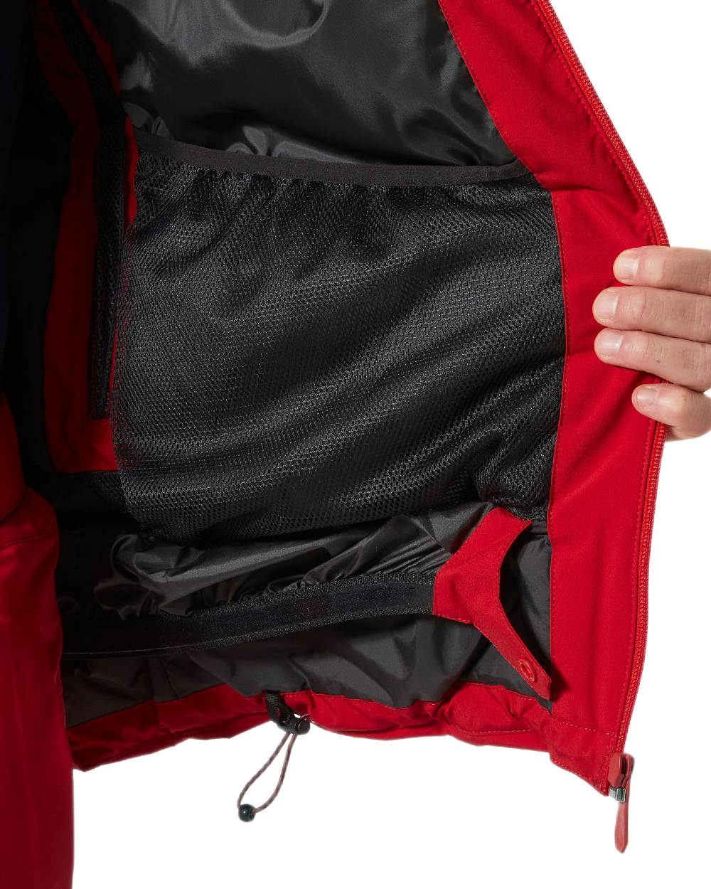 Red Coloured Helly Hansen Panorama 2.0 Insulated Jacket on white background