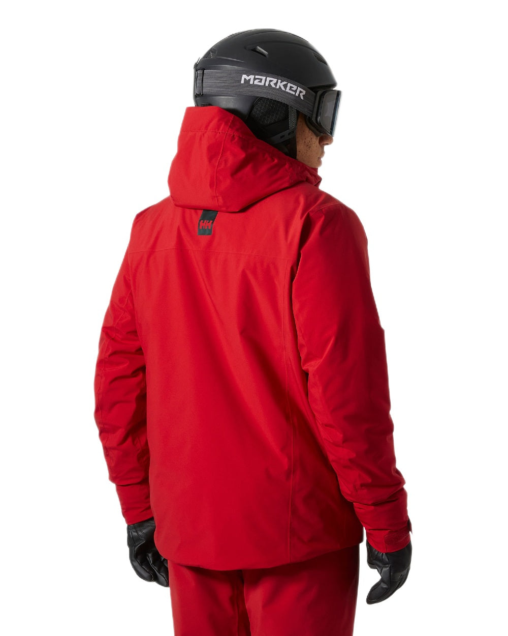 Red Coloured Helly Hansen Panorama 2.0 Insulated Jacket on white background