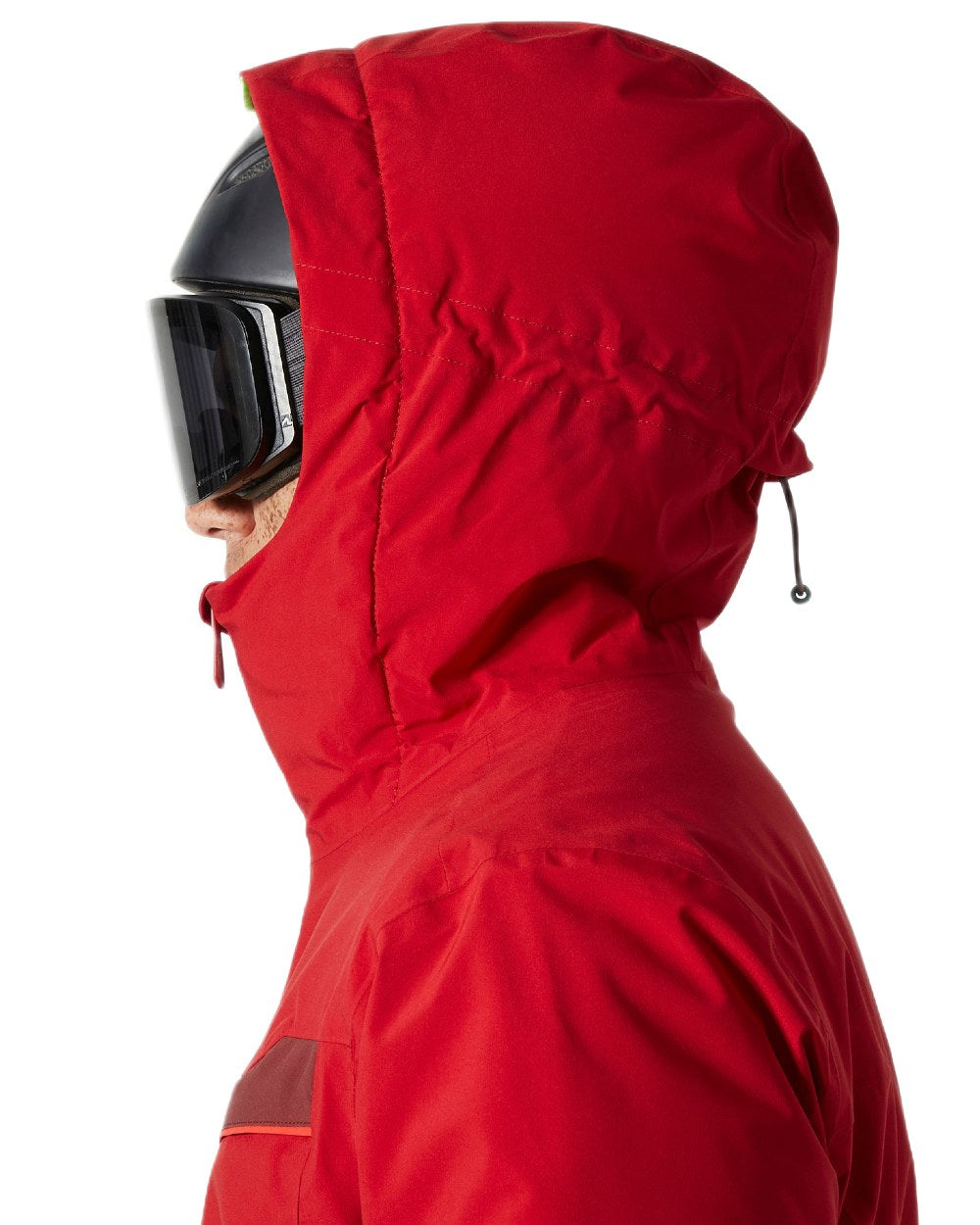 Red Coloured Helly Hansen Panorama 2.0 Insulated Jacket on white background