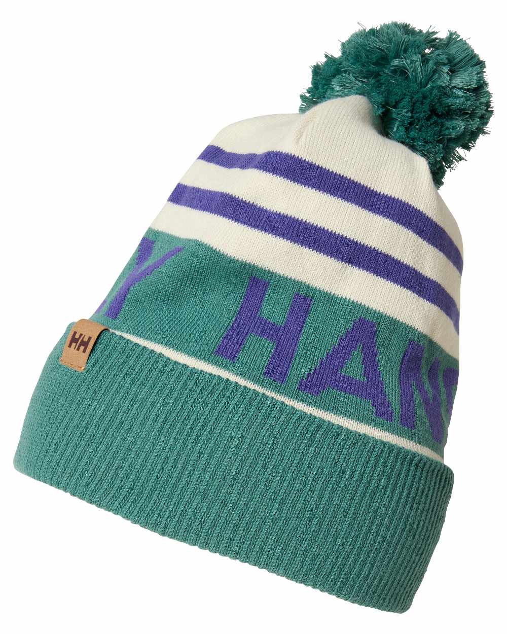 Opal Green coloured Helly Hansen Ridgeline Retro Ski Beanie on white background
