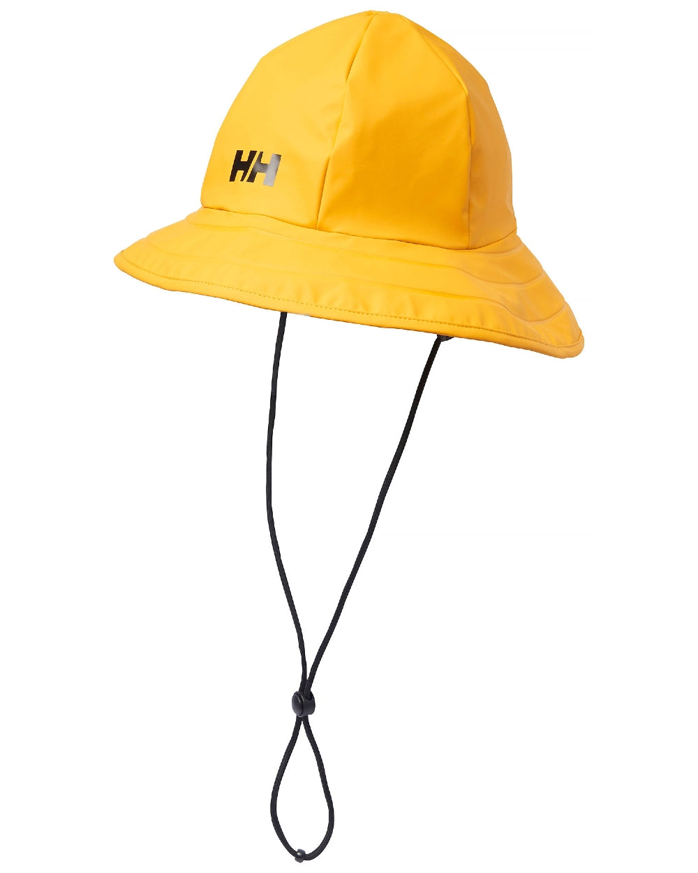Essential Yellow coloured Helly Hansen Souwester Hat on white background