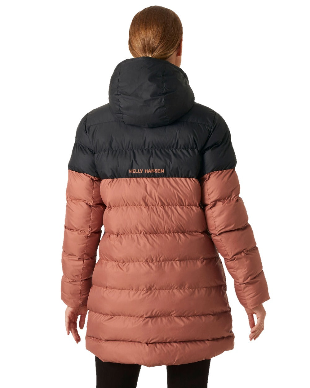 Cedarwood Coloured Helly Hansen Womens Active Puffy Parka on white background