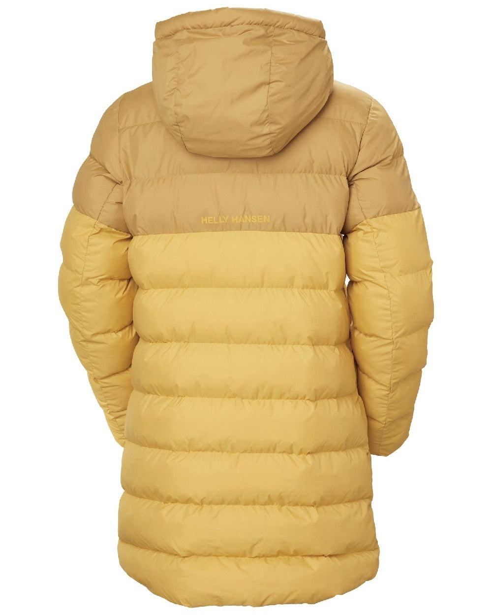 Sand Coloured Helly Hansen Womens Active Puffy Parka on white background