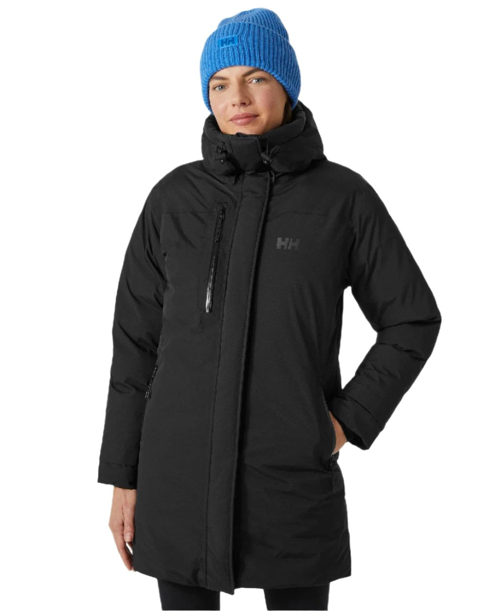 Black coloured Helly Hansen Womens Adore Helly Tech Parka on white background