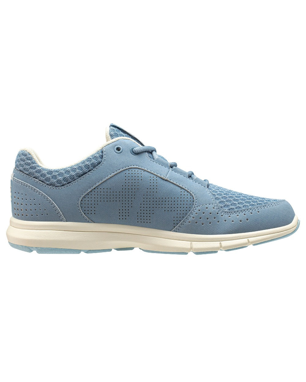 Windy Blue Coloured Helly Hansen Womens Ahiga V4 HP Aqua Trainers on White Background