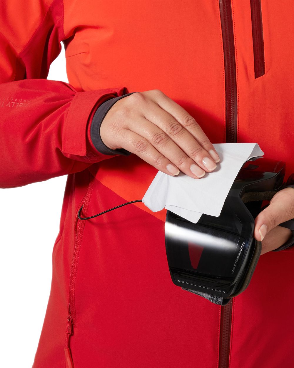 Red Coloured Helly Hansen Womens Alphelia Ski Jacket on white background