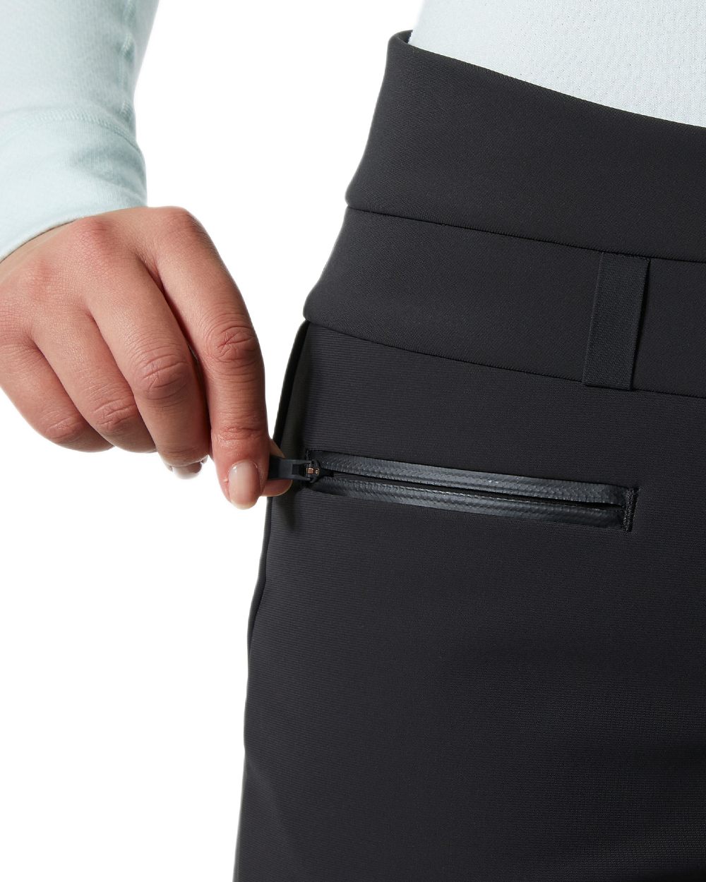 Black Coloured Helly Hansen Womens Avanti Stretch 2.0 Pants on white background