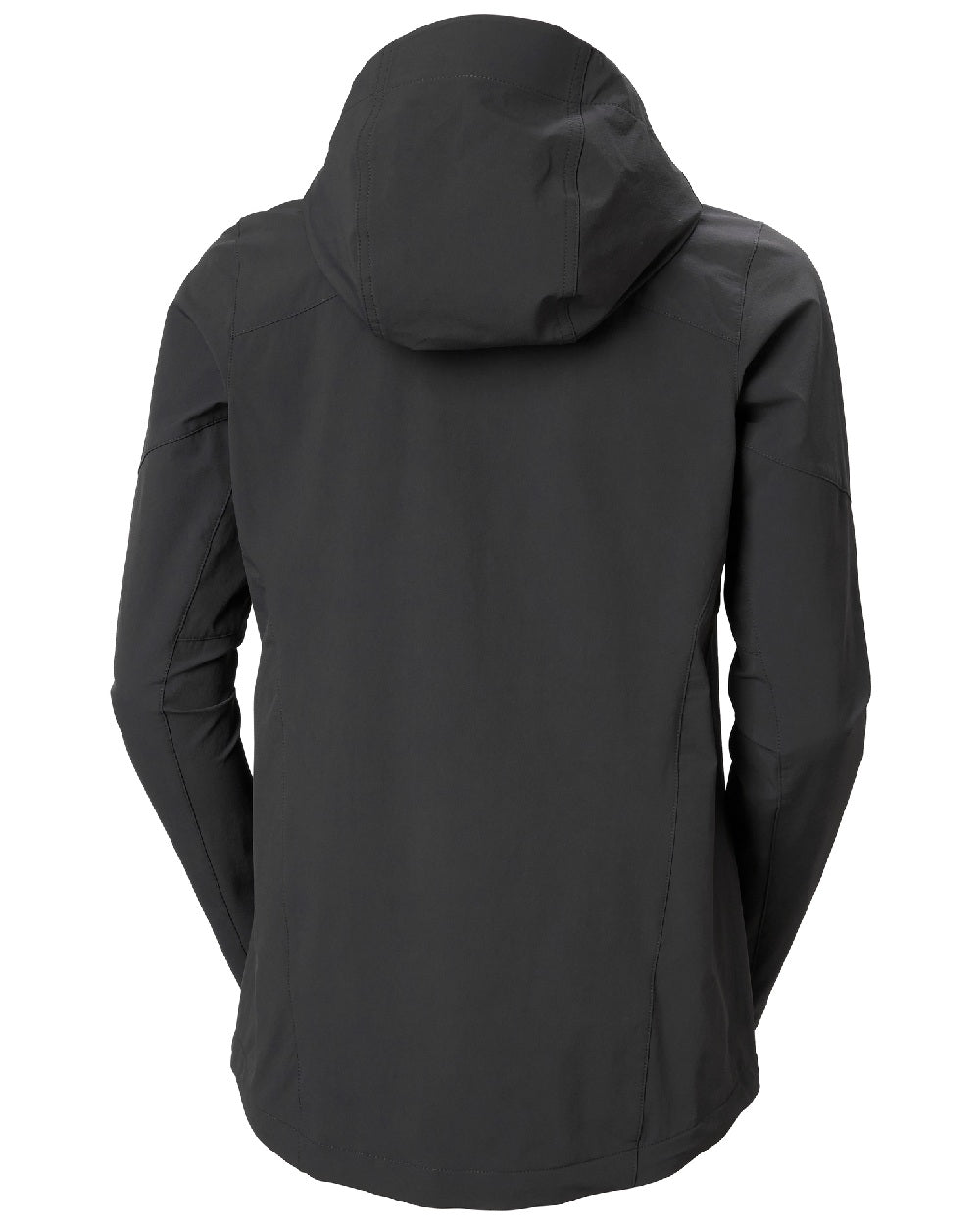 Ebony Coloured Helly Hansen Womens Blaze Hooded Softshell Jacket on white background