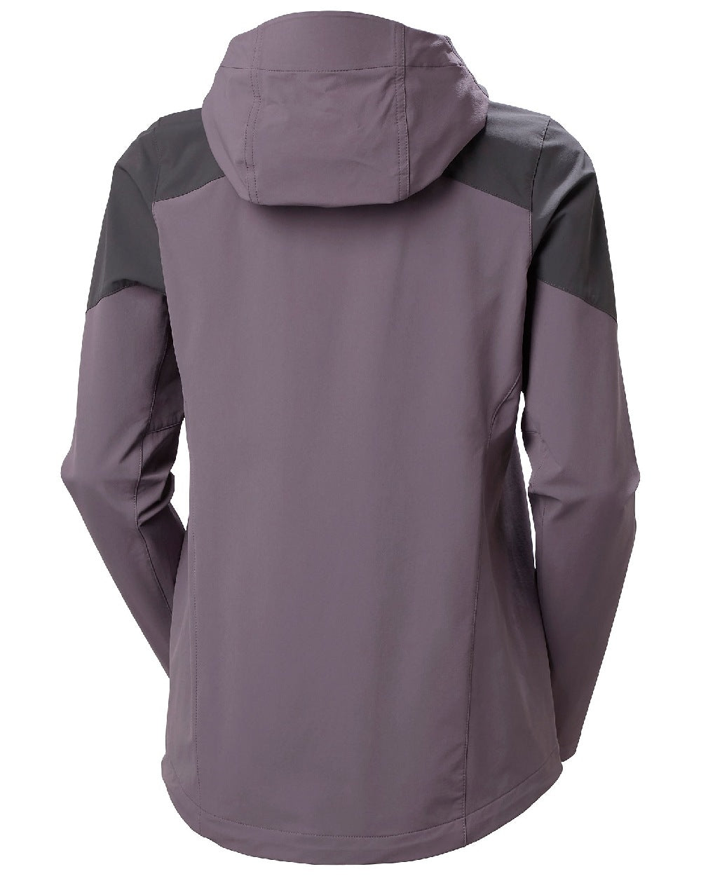 Smoked Purple Coloured Helly Hansen Womens Blaze Hooded Softshell Jacket on white background