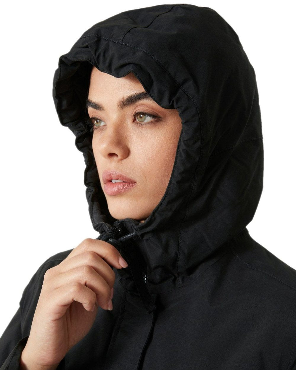 Black Coloured Helly Hansen Womens Boyne Insulated Parka 2.0 on white background
