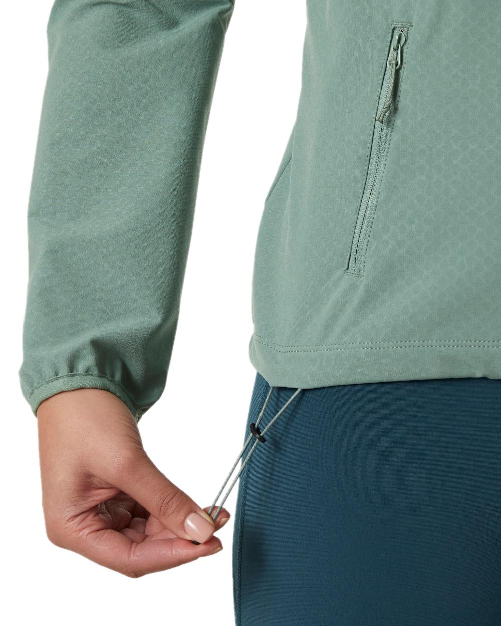 Cactus coloured Helly Hansen Womens Cascade Shield Anorak on white background