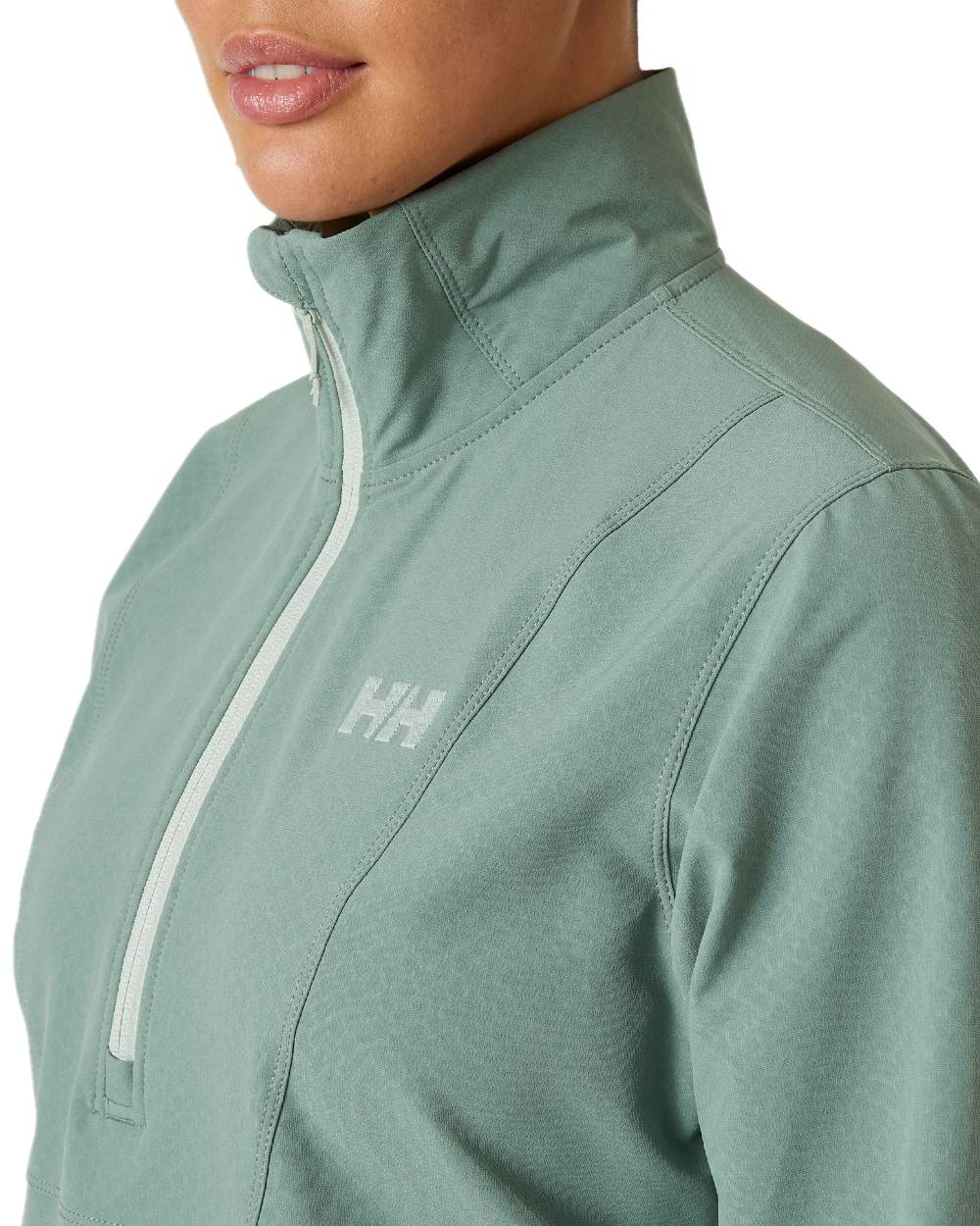 Cactus coloured Helly Hansen Womens Cascade Shield Anorak on white background