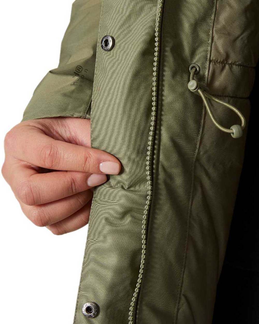 Lav Green Coloured Helly Hansen Womens Coastal Parka on white background