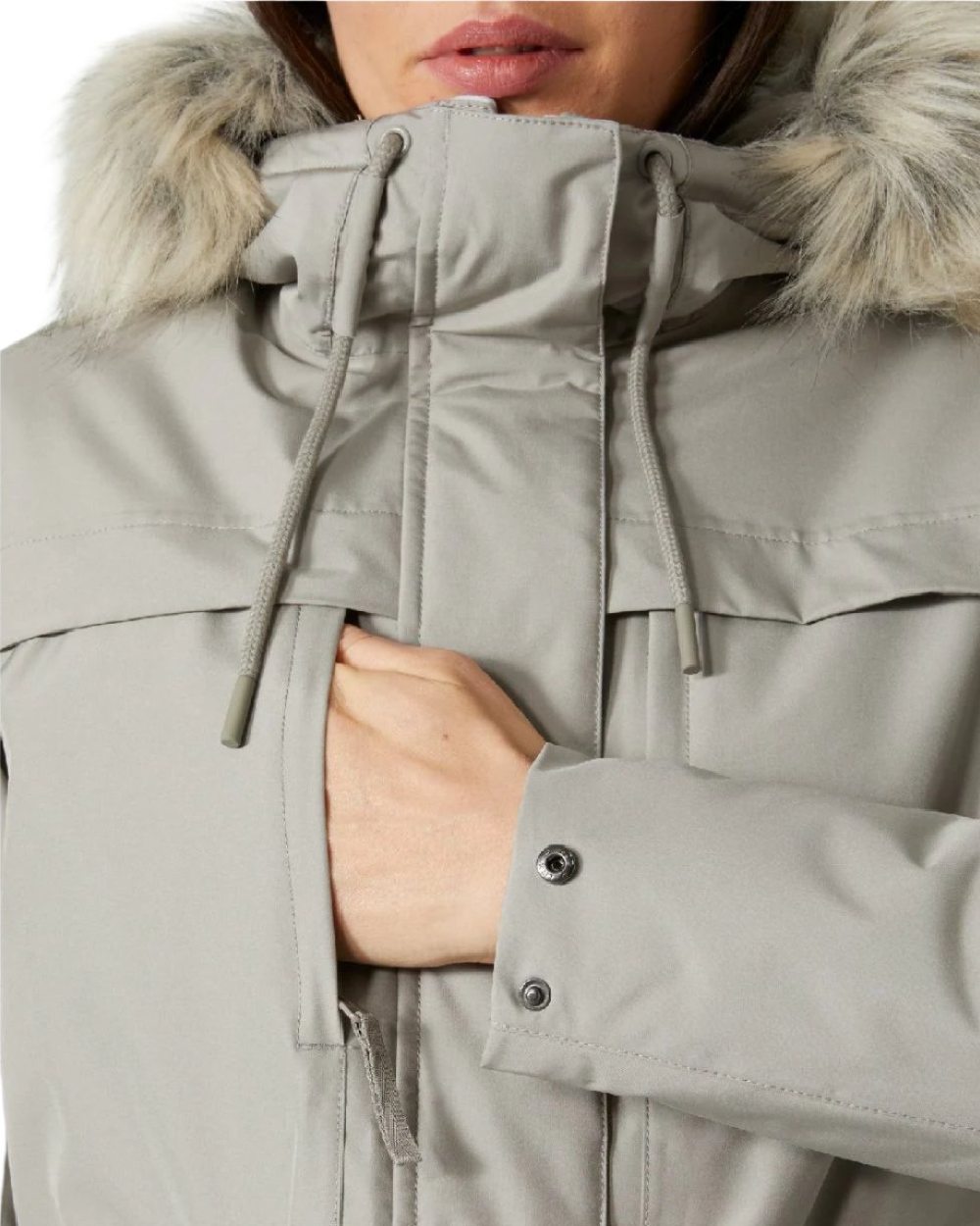 Terrazzo Coloured Helly Hansen Womens Coastal Parka on white background