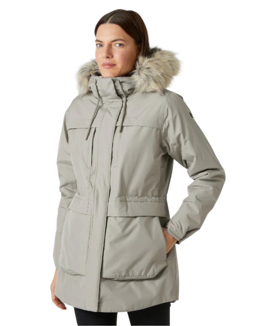 Terrazzo Coloured Helly Hansen Womens Coastal Parka on white background