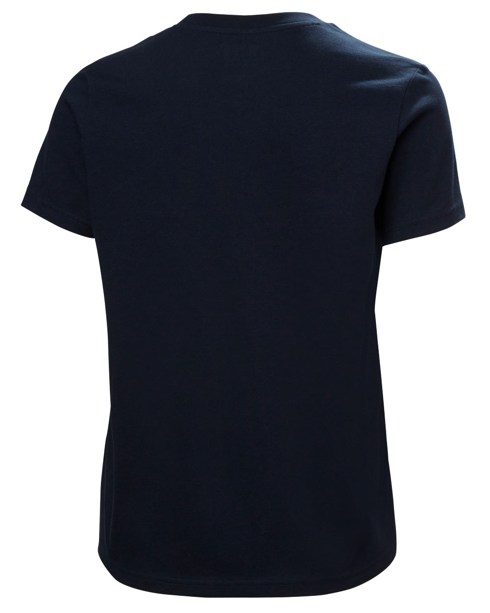 Navy coloured Helly Hansen Womens Core Graphic T-Shirt 2.0 on white background