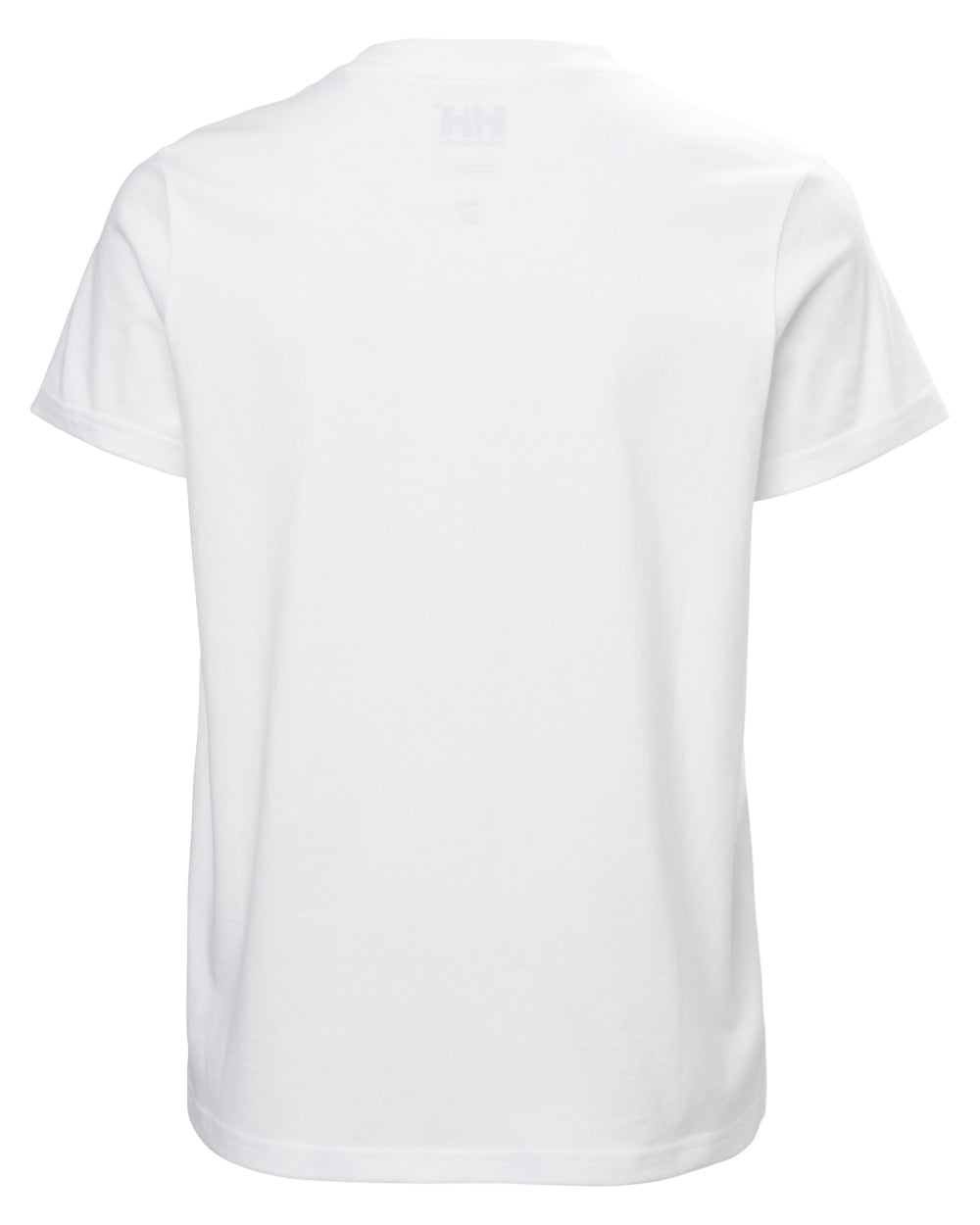 White coloured Helly Hansen Womens Core Graphic T-Shirt 2.0 on white background