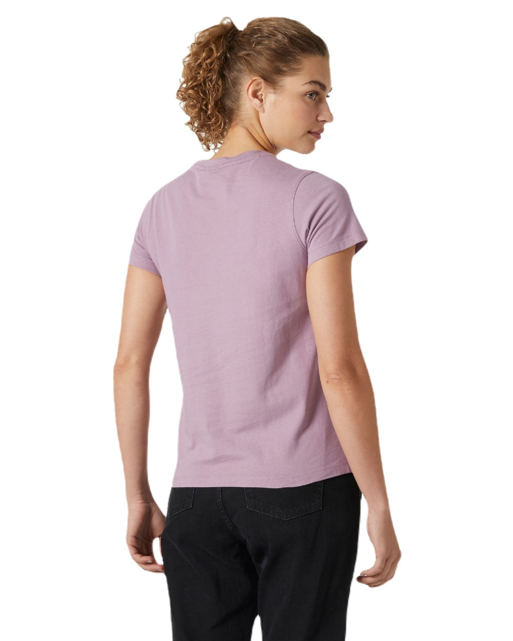 Purple Clay coloured Helly Hansen Womens Core T-Shirt 2.0 on white background