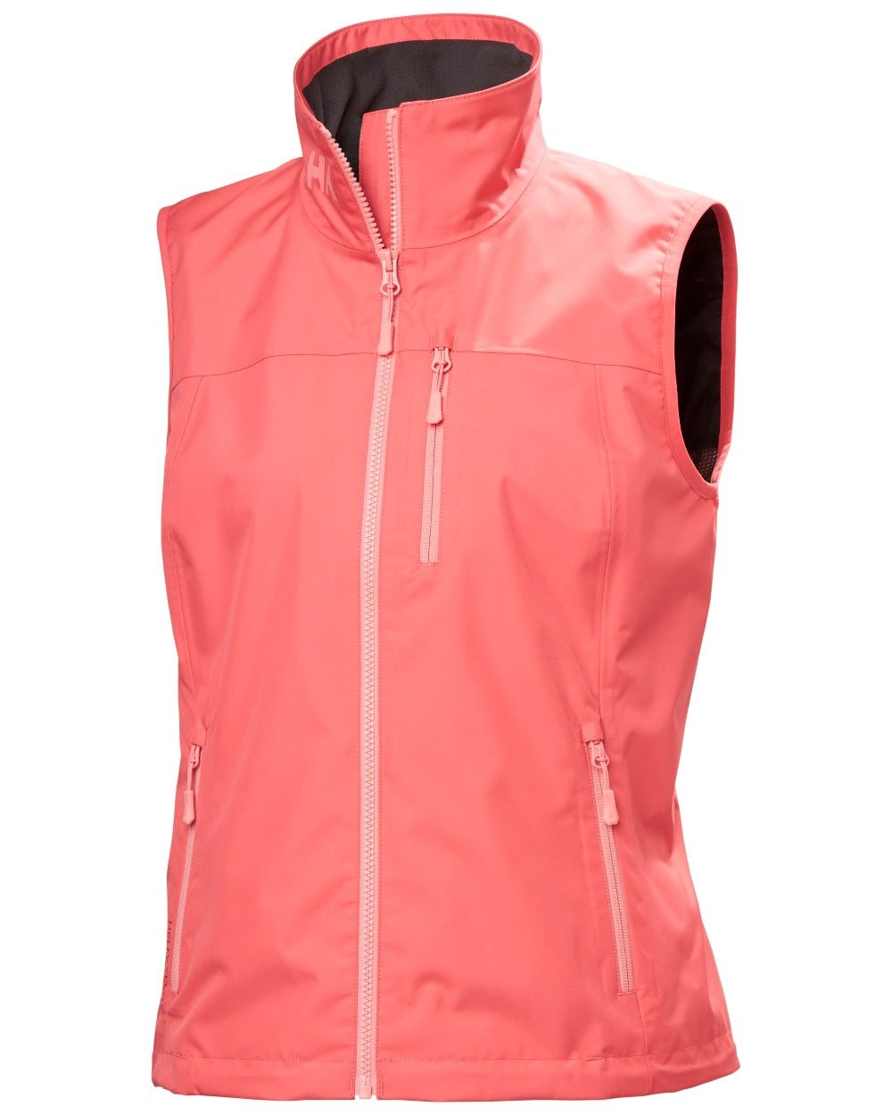 Sunset Pink coloured Helly Hansen Womens Crew Sailing Vest 2.0 on white background