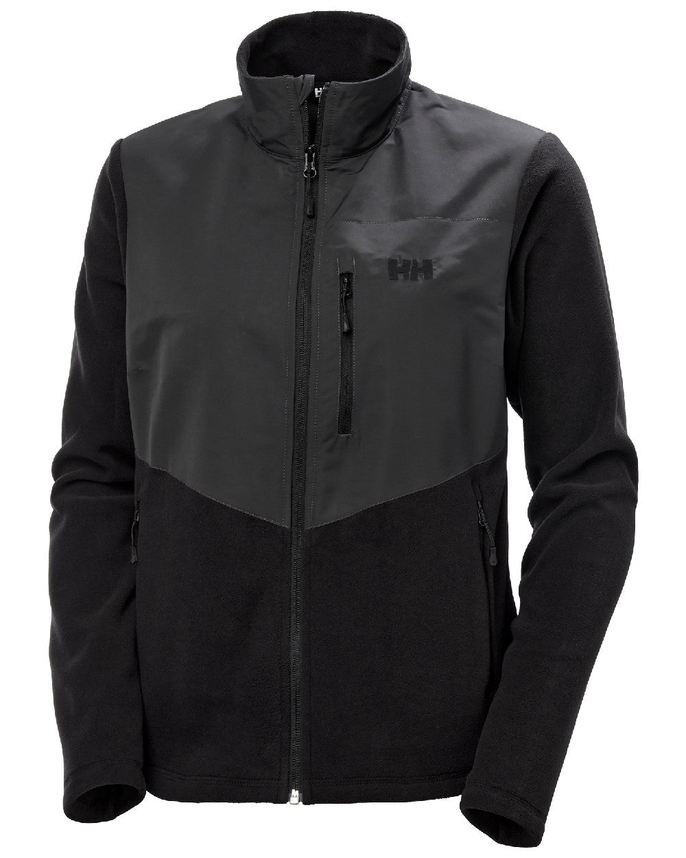 Black coloured Helly Hansen Womens Daybreaker Block Fleece Jacket on white background