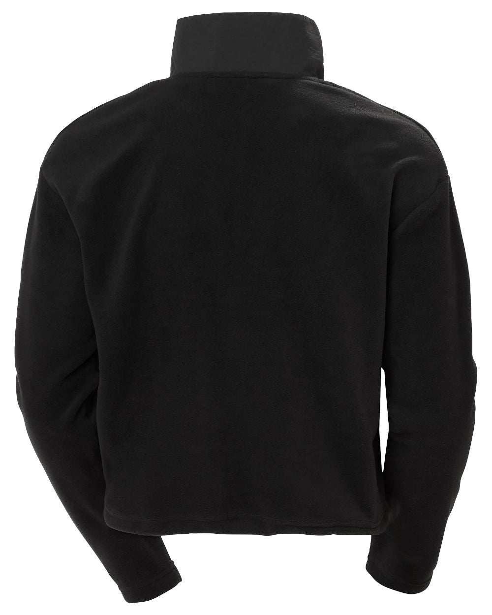 Black Coloured Helly Hansen Womens Daybreaker Cropped Fleece Jacket on white background