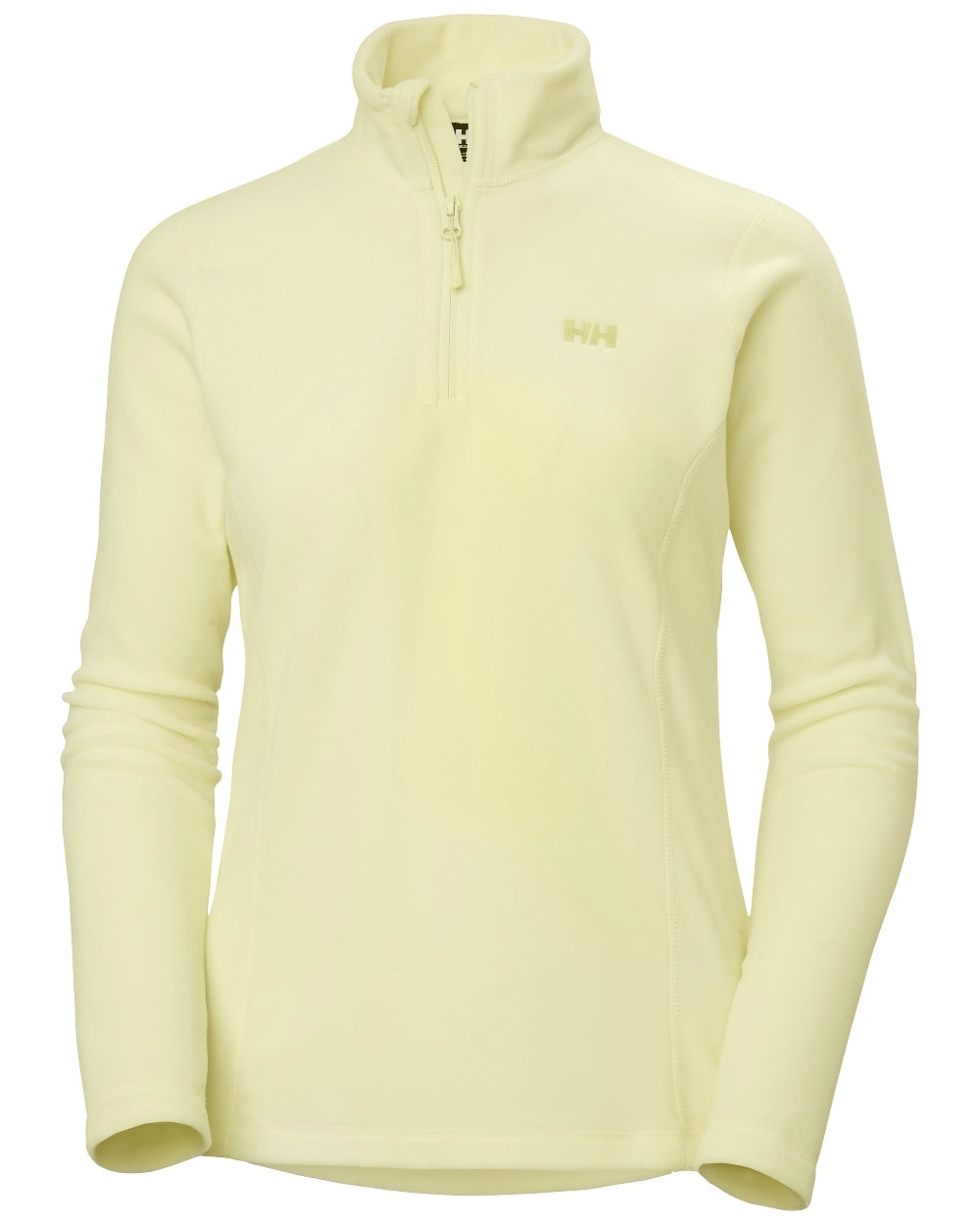 Faded Yellow coloured Helly Hansen Womens Daybreaker Half Zip Fleece Clearance on white background