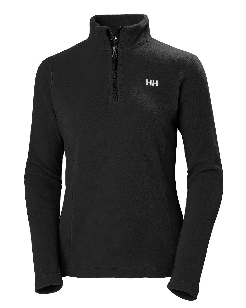 Black coloured Helly Hansen Womens Daybreaker Half Zip Fleece on white background