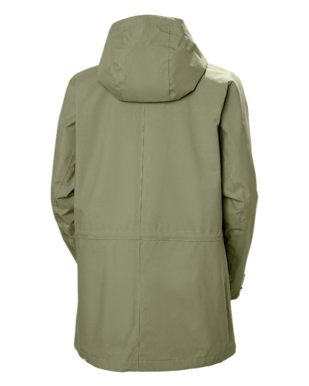 Lav Green coloured Helly Hansen Womens Escape Utility Raincoat on white background