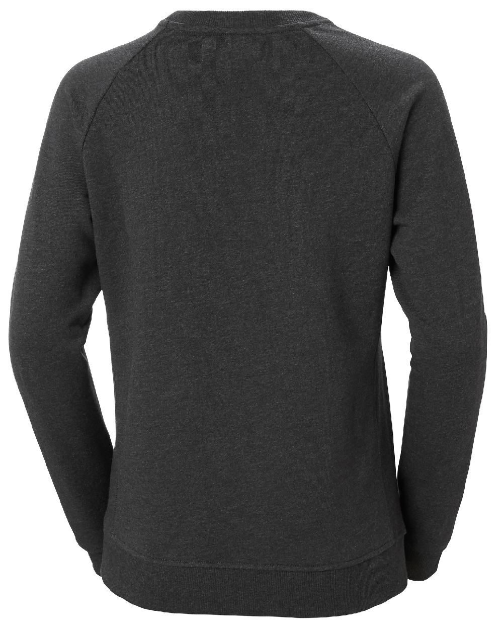 Ebony Melange coloured Helly Hansen Womens F2F Organic Cotton Sweater on white background