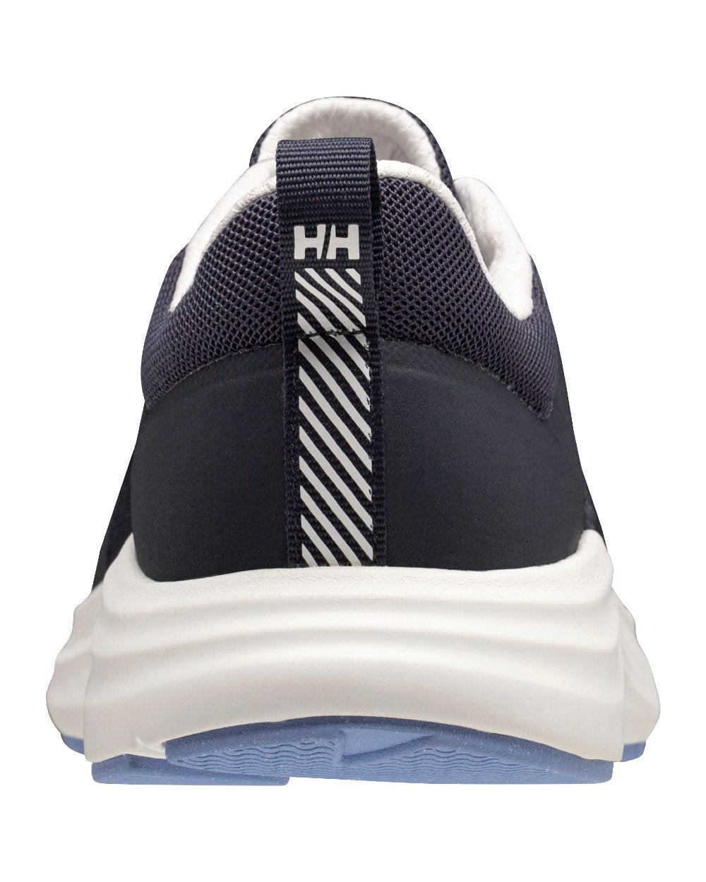Navy Bright Blue Coloured Helly Hansen Womens HP Ahiga Evo 5 Marine Lifestyle Shoes on white background