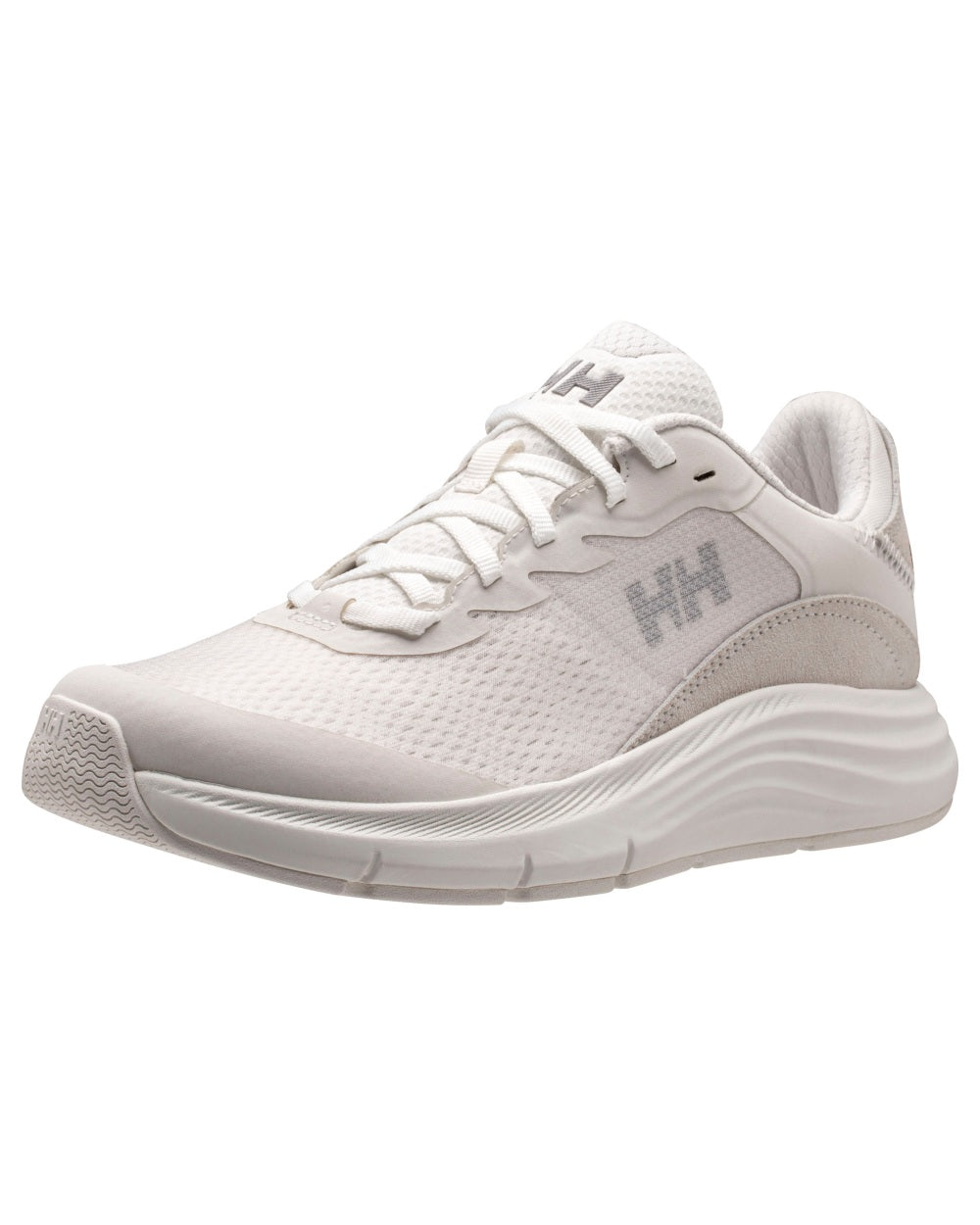 Off White Silver Grey Coloured Helly Hansen Womens HP Marine Lifestyle Shoes on white background