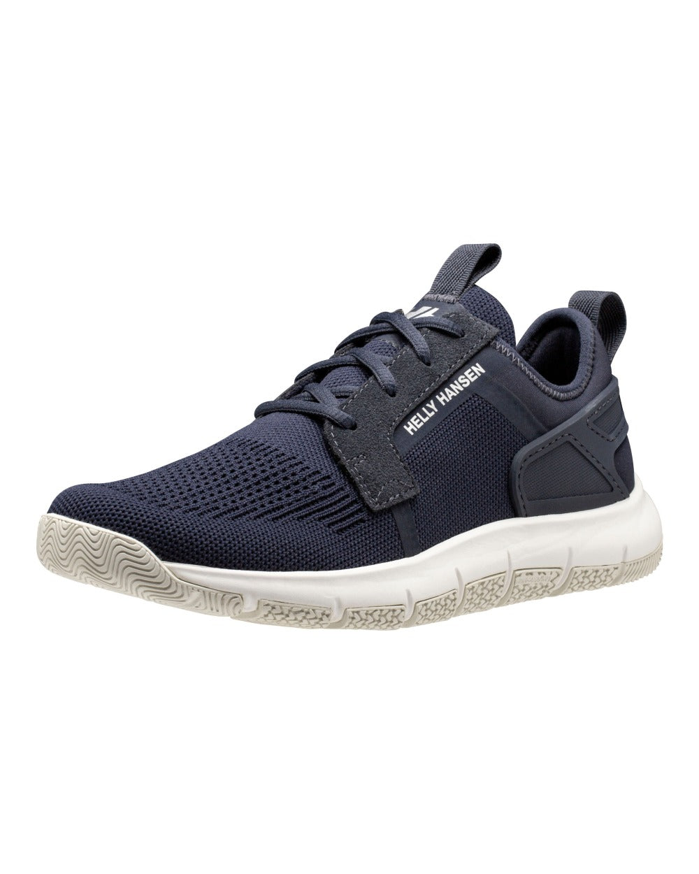 Navy Off White Coloured Helly Hansen Womens Henley Sneakers on white background
