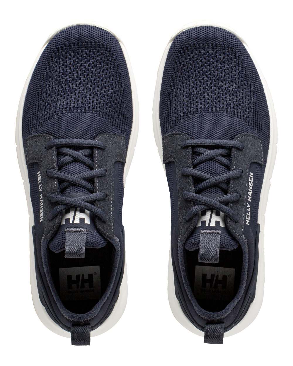 Navy Off White Coloured Helly Hansen Womens Henley Sneakers on white background