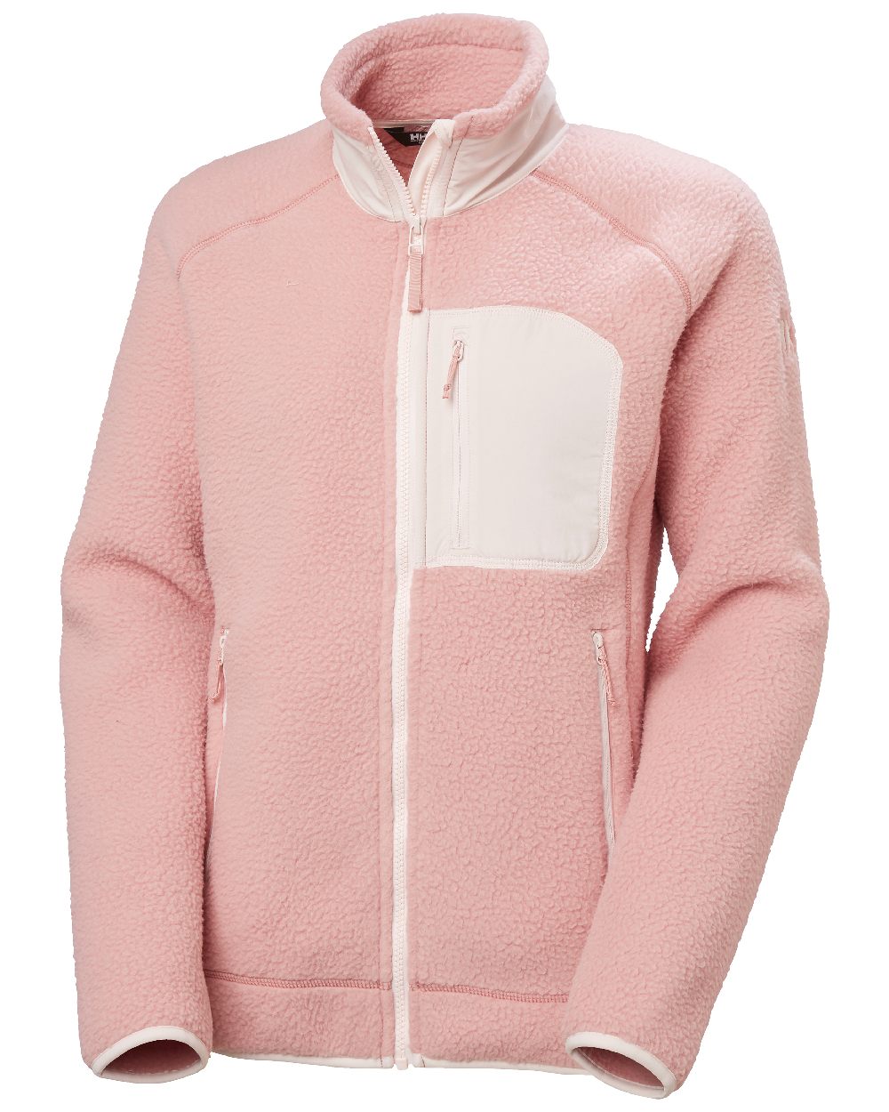 Pink Shake Coloured Helly Hansen Womens Imperial Pile Block Jacket on White Background