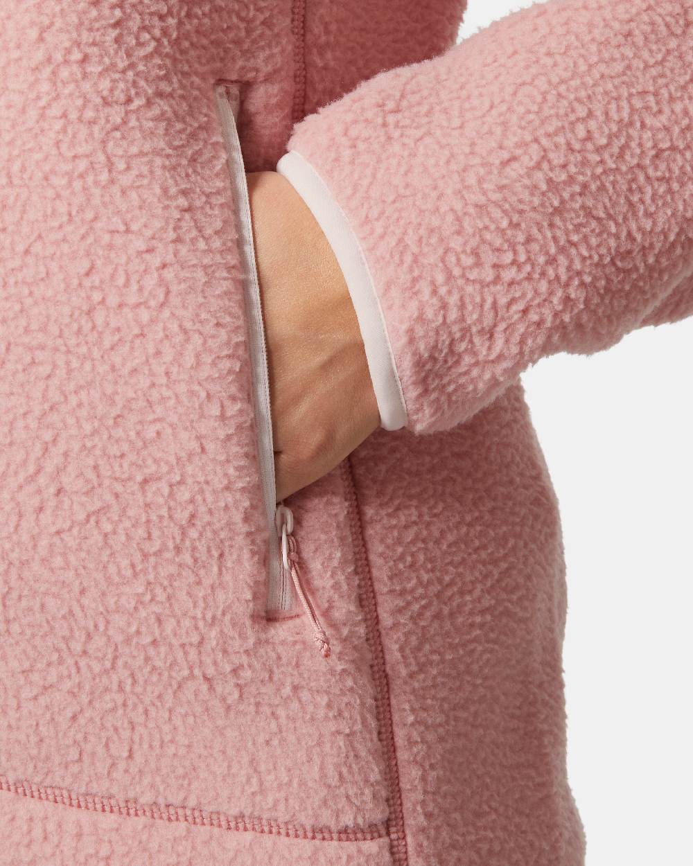 Pink Shake Coloured Helly Hansen Womens Imperial Pile Block Jacket on White Background