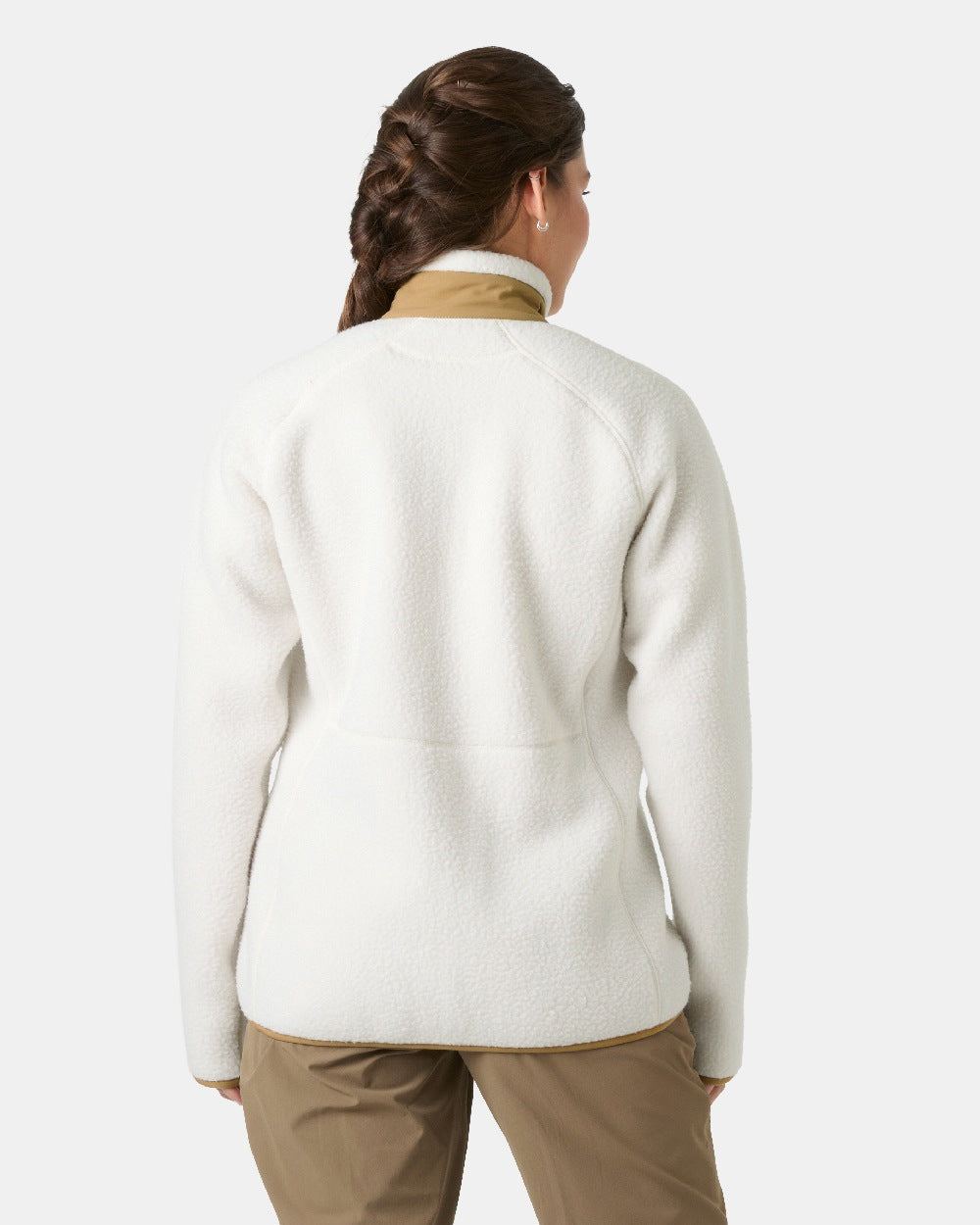 Snow Coloured Helly Hansen Womens Imperial Pile Block Jacket on White Background