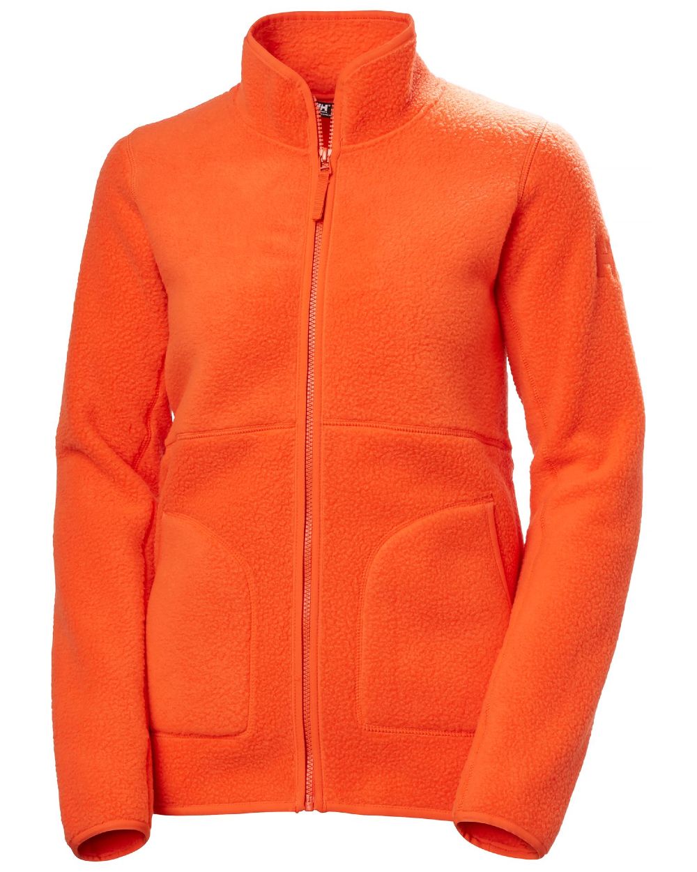 Cherry Tomato Coloured Helly Hansen Womens Imperial Pile Jacket on white background