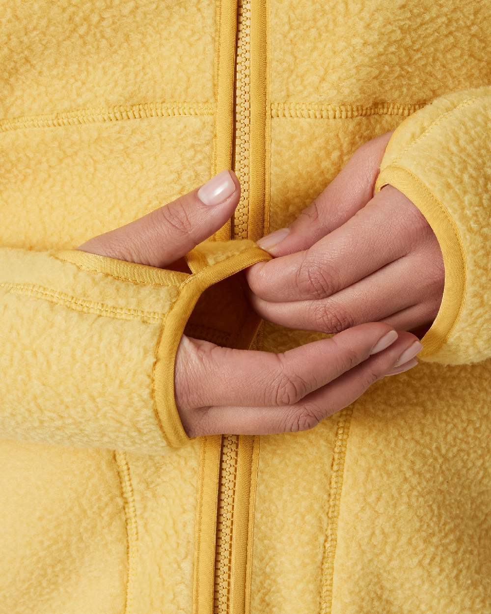 Sand Coloured Helly Hansen Womens Imperial Pile Jacket on white background