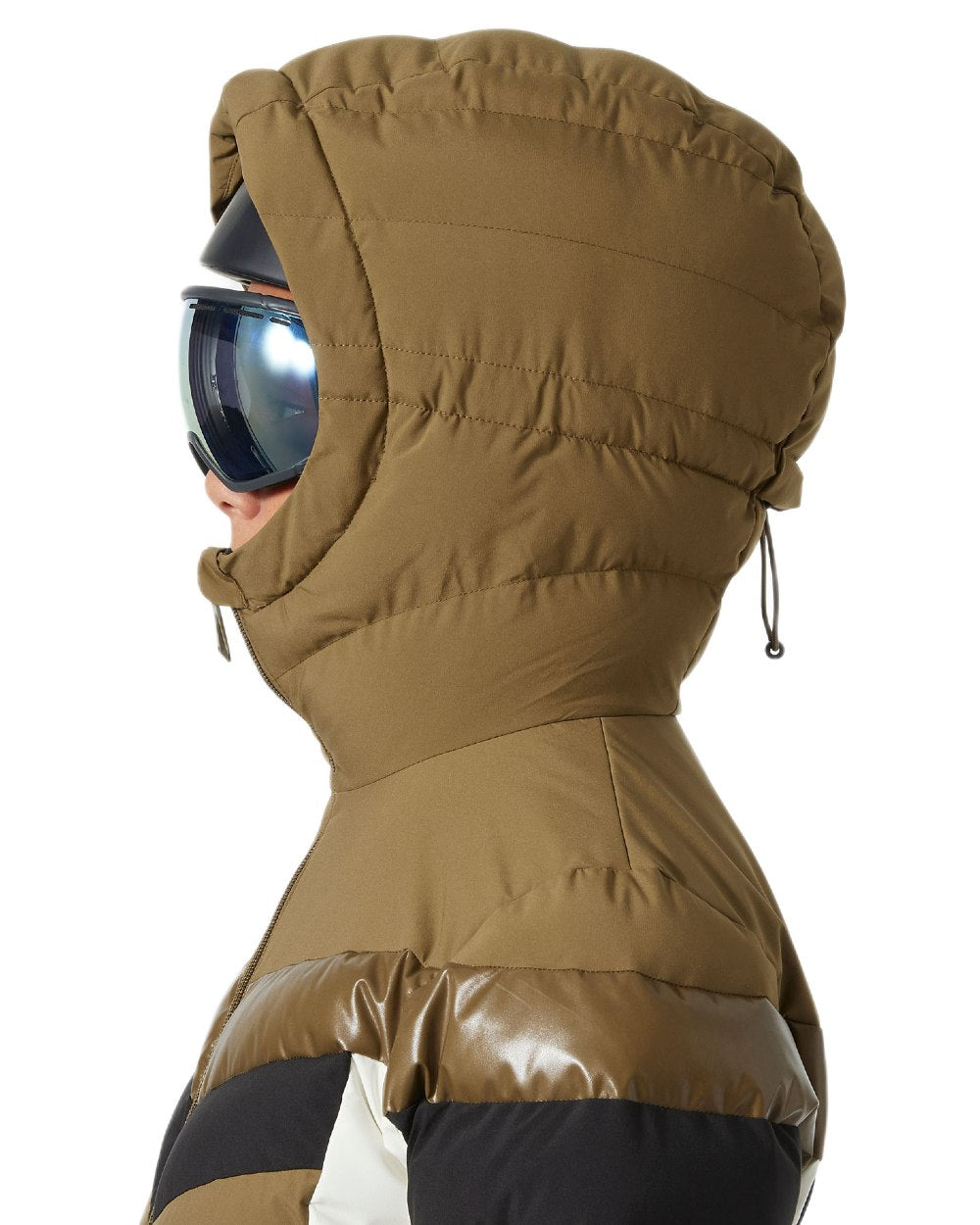 Sepia Coloured Helly Hansen Womens Imperial Puffy 2.0 Jacket on white background