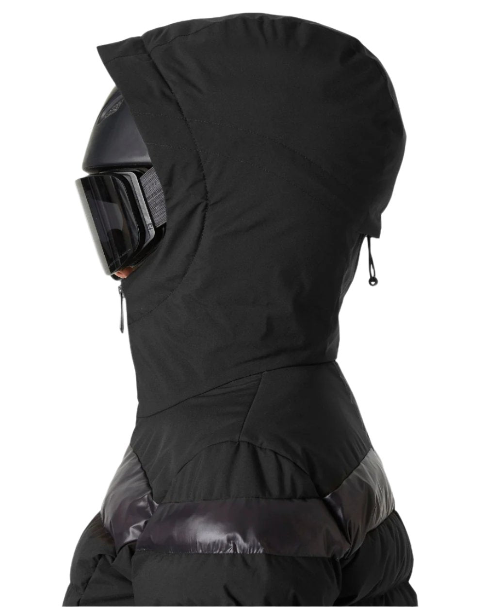 Black Coloured Helly Hansen Womens Imperial Puffy Jacket on white background